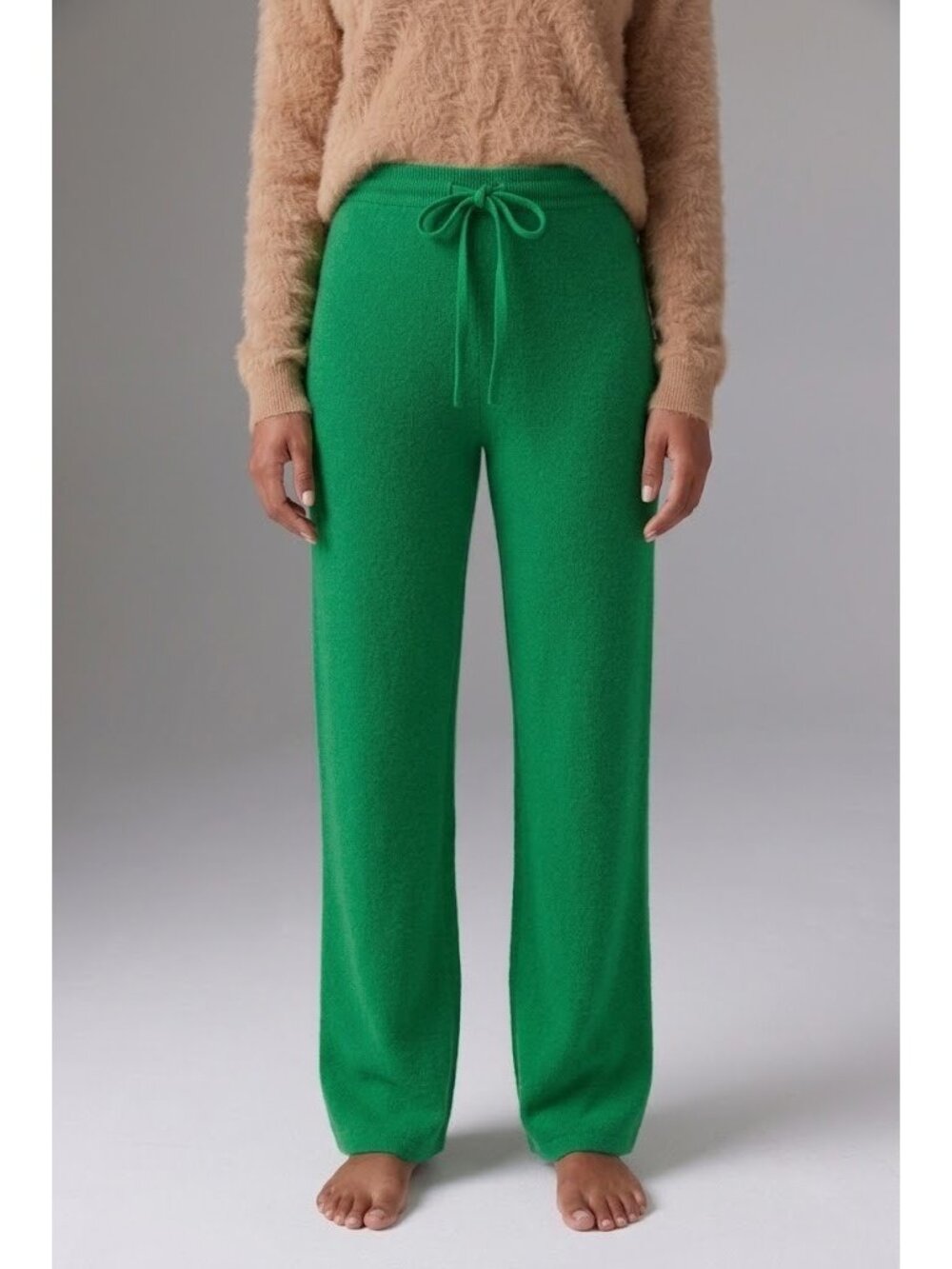 NWT Colorush Color Rush Brontie in Pea Green Cashmere Knit Sweater Pants 1 / S